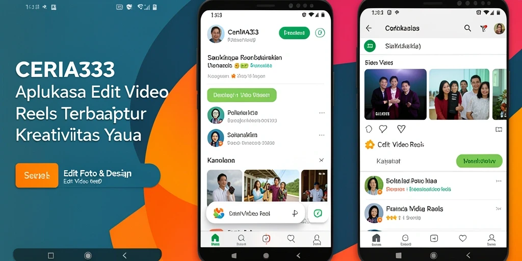 Tampilan antarmuka CERIA33 yang ramah pengguna untuk Edit Video Reels.