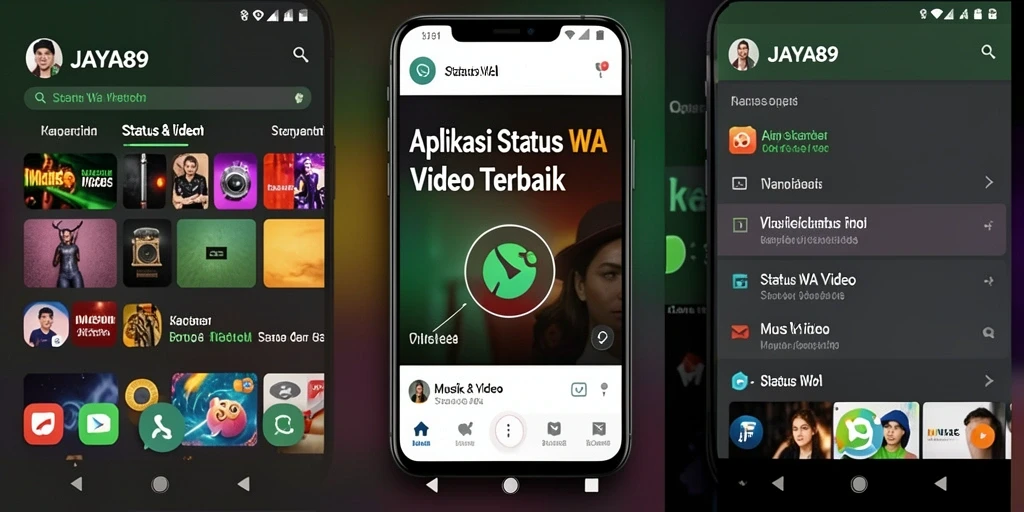 Antarmuka JAYA89 menampilkan berbagai pilihan video menarik untuk status WA.