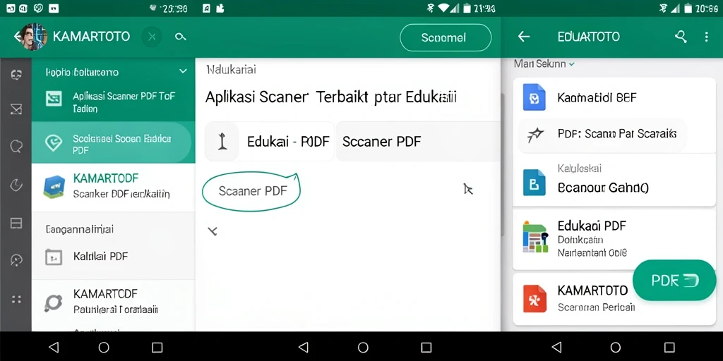 Antarmuka KAMARTOTO menampilkan fungsi pemindaian PDF yang sederhana dan efisien.