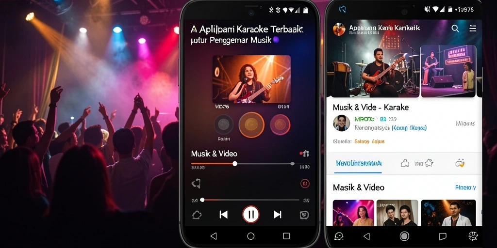Tampilan antarmuka MPO76 yang sederhana dan intuitif untuk karaoke.