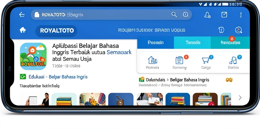 Tampilan antarmuka aplikasi ROYALTOTO yang modern dan interaktif.